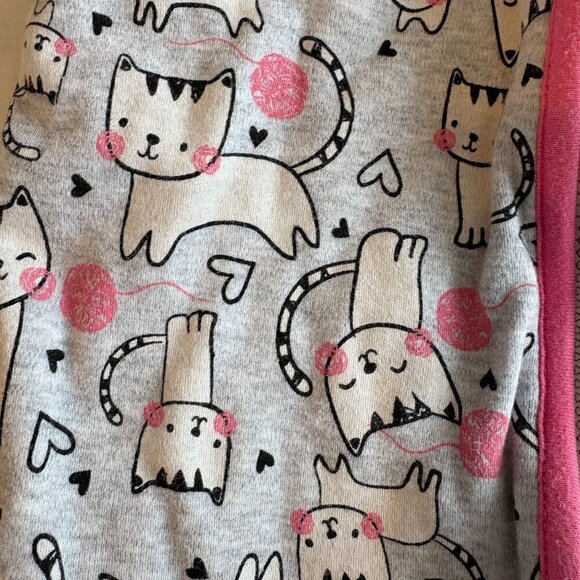 Snugabye Sleep Sack with Cat Cats & Kittens Print Grey Pink 3-6 months - Picture 3 of 4